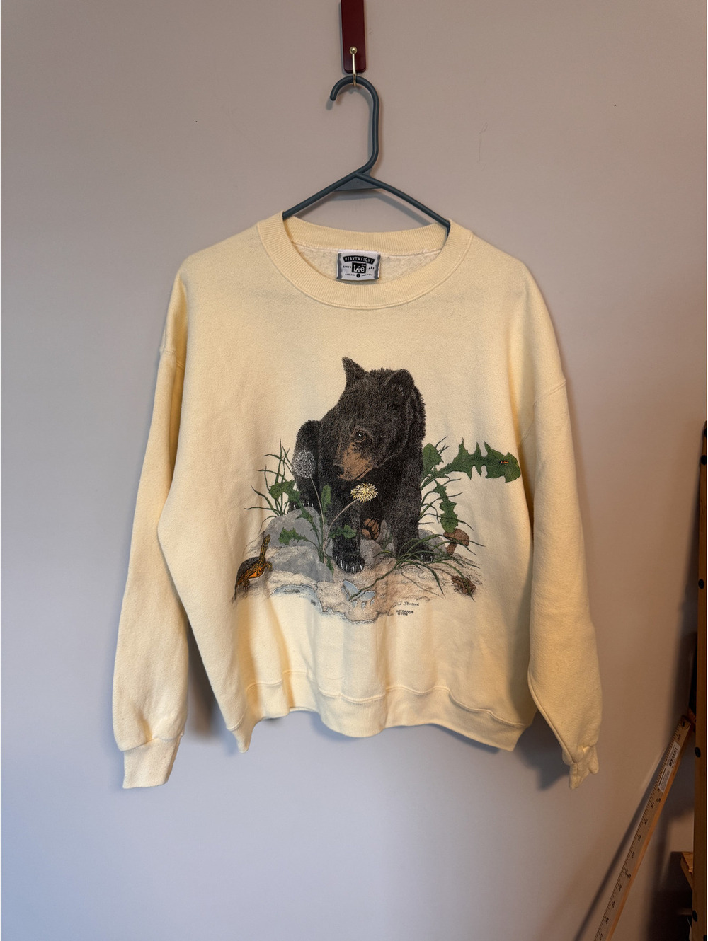 Y2K VTG Heavyweight Lee Size Large Bear Print 1994 Janelle Thompson Sweatshirt